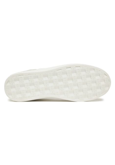 Scarpe Calvin Klein Classic Cupsole in TC Bianco Beige Blu Uomo CALVIN KLEIN | Sneakers | YM0YM01194-02U